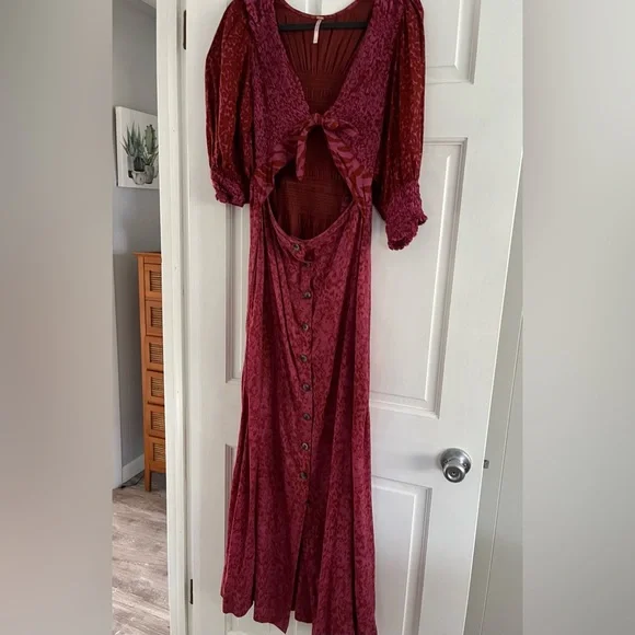 Free People Leopard Maxi Dress - Picture 1 of 3